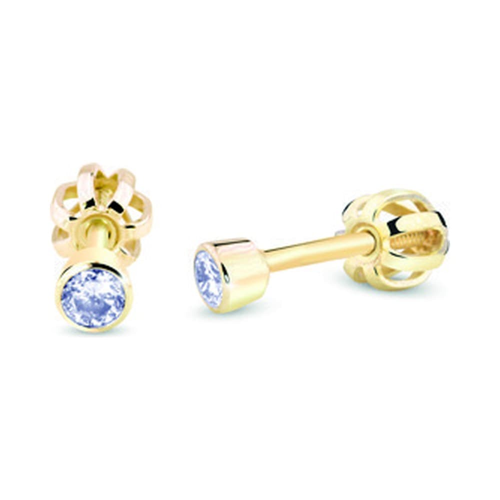 Dámske náušnice Cutie Z3033 — žlté zlato 14K, 0.200 ct