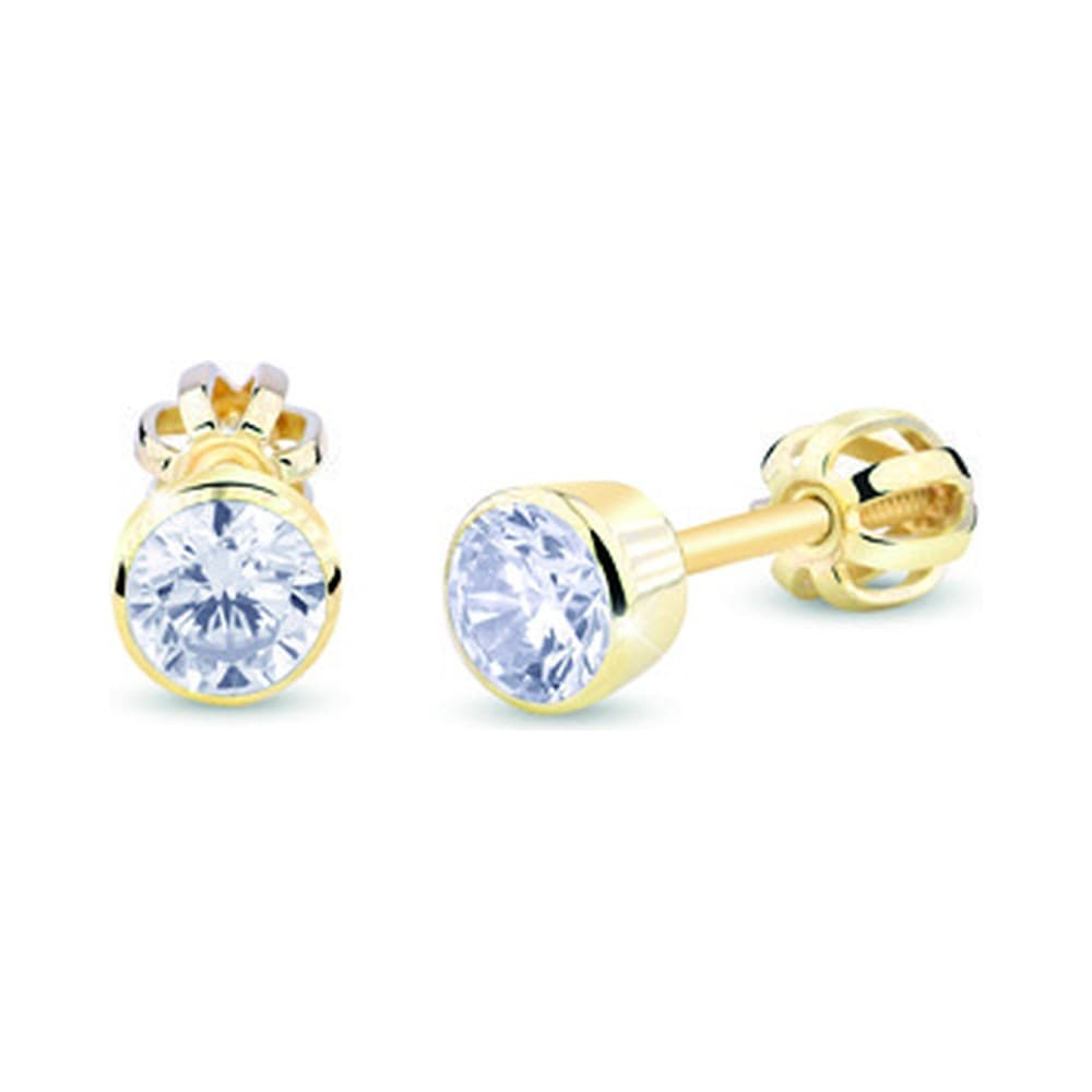 Dámske náušnice Cutie Z3035 — žlté zlato 14K, 0.200 ct