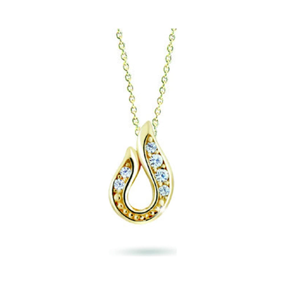 Dámske náušnice Cutie Z3064 — žlté zlato 14K, 0.030 ct