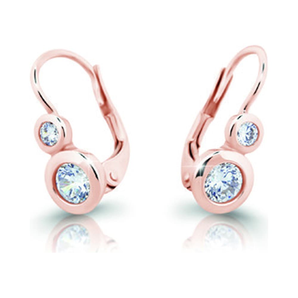 Dámske náušnice Cutie Z60506 — biele zlato 14K, 0.224 ct