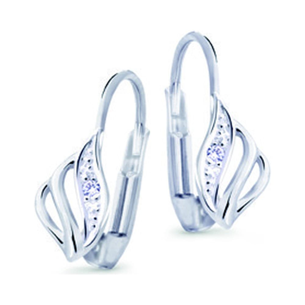 Dámske náušnice Cutie Z8024 — žlté zlato 14K, 0.016 ct