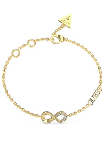 Dámsky retiazkový náramok Guess Infinity — zlatý symbol nekonečna