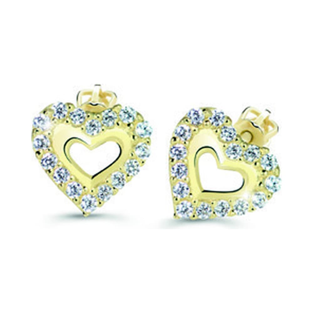 Dámske náušnice Cutie Z60213 — biele zlato 14K, 0.160 ct