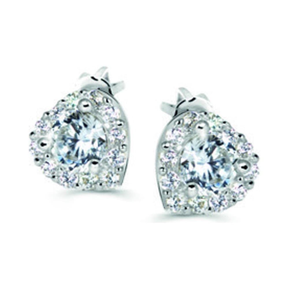 Dámske náušnice Cutie Z60231 — biele zlato 14K, 0.160 ct